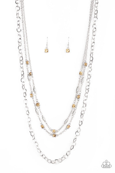 Paparazzi Metro Mixer - Brown Necklace
