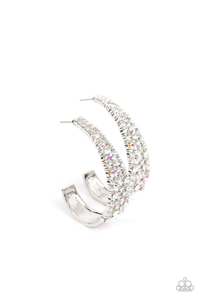 Paparazzi Cold as Ice - Multi Iridescent Earrings
