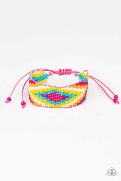Paparazzi Beautifully Badlands Pink Seed Bead Bracelet