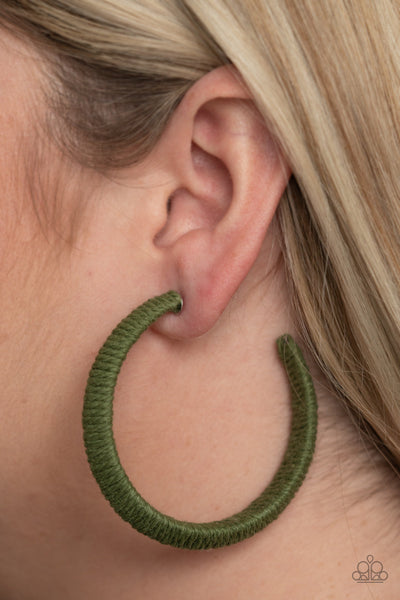 Paparazzi Twine and Dine Green Earrings