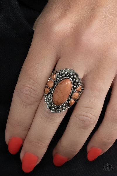 Paparazzi Rustler Road Brown Ring
