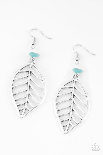 Paparazzi BOUGH Out - Blue Earrings