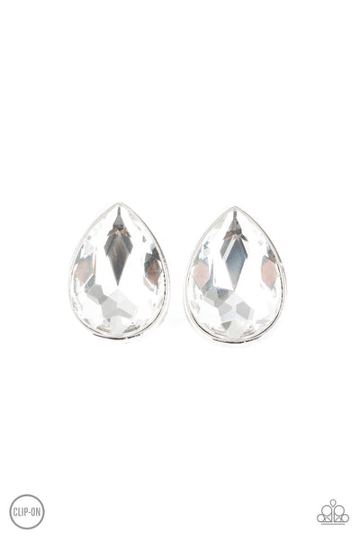 Paparazzi Dance On HEIR - White Earrings