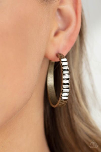 Paparazzi More To Love Brass Earrings