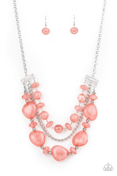 Paparazzi Oceanside Service - Pink Necklace