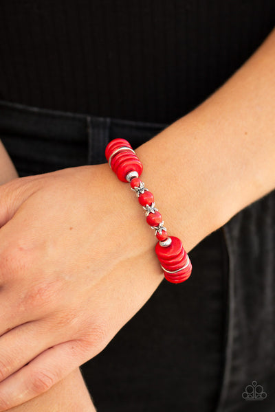 Paparazzi Sagebrush Serenade Red Bracelet