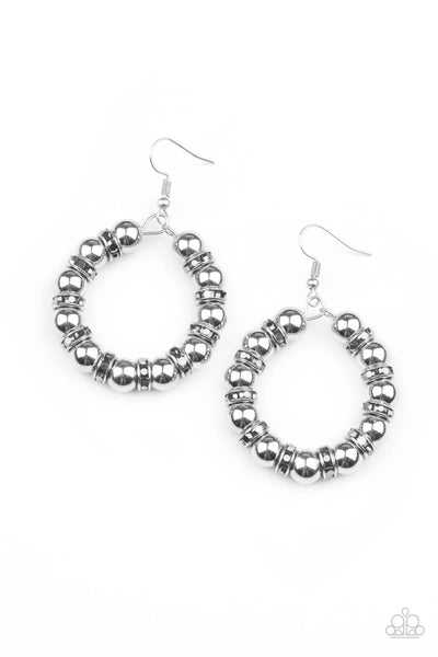 Paparazzi Cosmic Halo - Silver Earrings