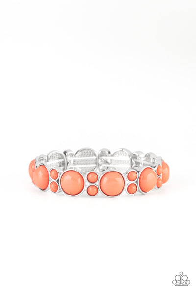 Paparazzi Bubbly Belle Orange Bracelet