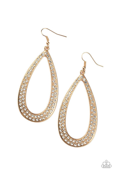 Paparazzi Diamond Distraction Gold Earrings