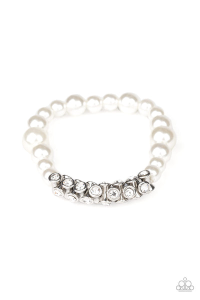 Paparazzi Traffic-Stopping Sparkle - White Bracelet