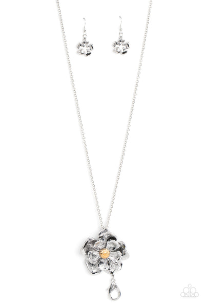 Paparazzi Homegrown Glamour - Silver Lanyard Necklace
