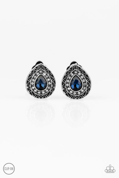Paparazzi High-Class Celebrity - Blue Clip on Earrings