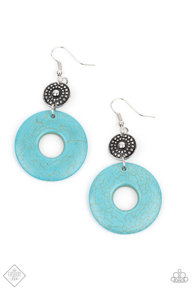 Paparazzi Earthy Epicenter Blue Earrings