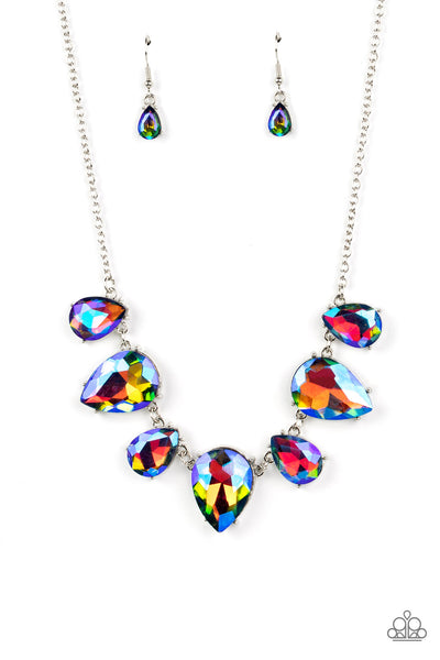Paparazzi Otherworldly Opulence - Multi Silver Necklace