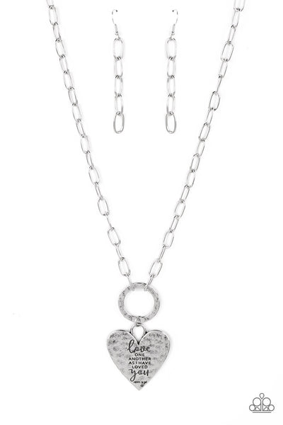 Paparazzi Brotherly Love - Silver Inspirational Necklace