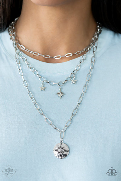 Paparazzi Under the Northern Lights Silver Fashion Fix Necklace