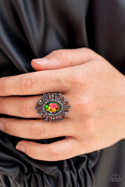 Paparazzi Astral Attitude Multi Oil Spill Ring