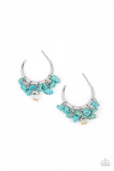 Paparazzi Gorgeously Grounding  Blue Earrings