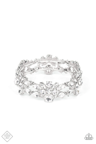Paparazzi Beloved Bling - May Fashion Fix White Bracelet