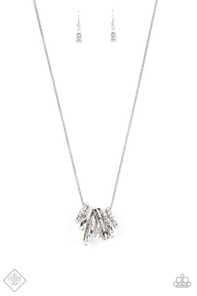 Paparazzi Audacious Attitude White Fashion Fix Necklace 721