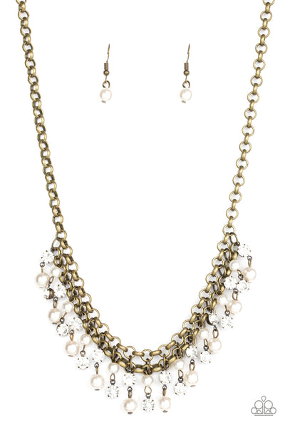 Paparazzi You May Kiss the Bride - Brass Necklace