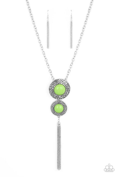 Paparazzi Abstract Artistry Green necklace