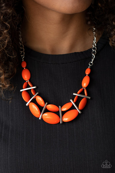 Paparazzi Law of the Jungle - Orange Necklace