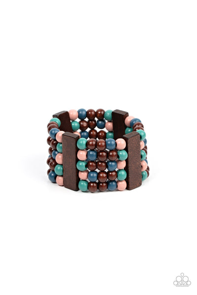Paparazzi Island Soul - Multi Wooden Bracelet