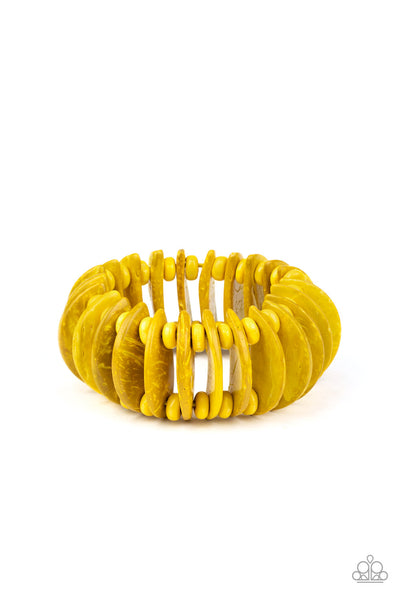 Paparazzi Tropical Tiki Bar - Yellow Bracelet