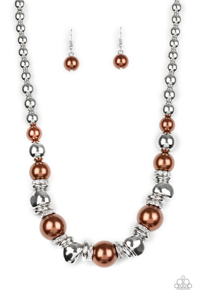 Paparazzi Hollywood HAUTE Spot - Brown Necklace