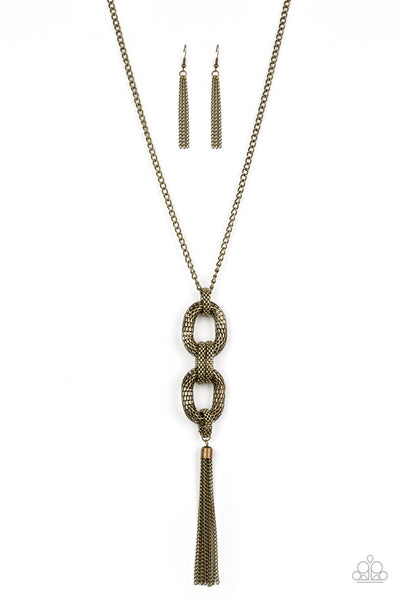 Paparazzi Enmeshed in Mesh - Brass Necklace