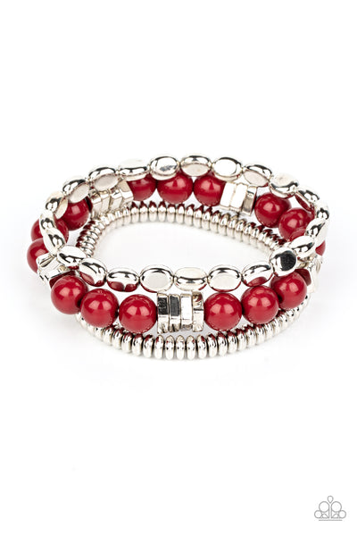 Paparazzi Tour de Tourist - Red Bracelet