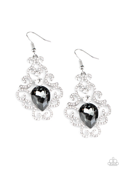 Paparazzi Happily Ever AFTERGLOW - Silver Earrings