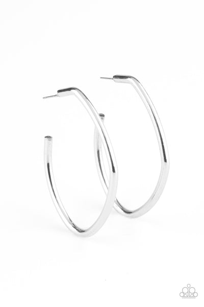 Paparazzi Rough It Up - Silver Earrings