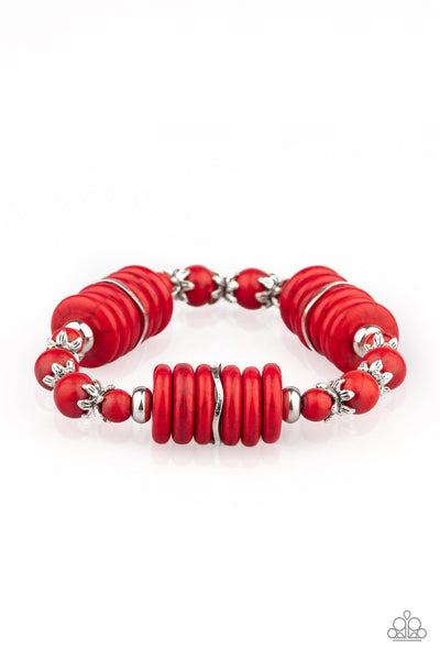 Paparazzi Sagebrush Serenade Red Bracelet