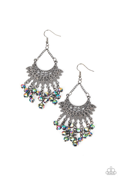 Paparazzi Chromatic Cascade - Multi Oil Spill Earrings