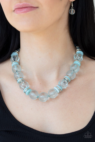 Paparazzi Bubbly Beauty Blue Necklace