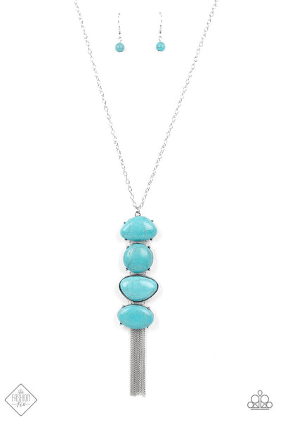 Paparazzi Hidden Lagoon - Blue Fashion Fix Necklace