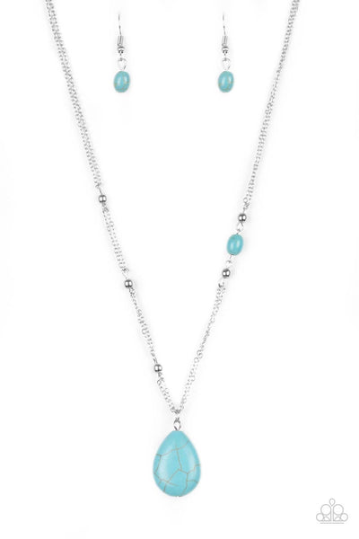 Paparazzi Peaceful Prairies - Blue Necklace