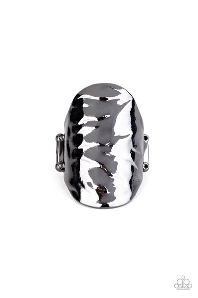 Paparazzi Retro Ripple - Black Ring