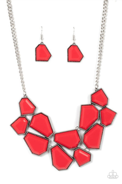 Paparazzi Double-DEFACED - Red Necklace