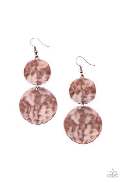 Paparazzi HARDWARE-Headed - Copper Earrings