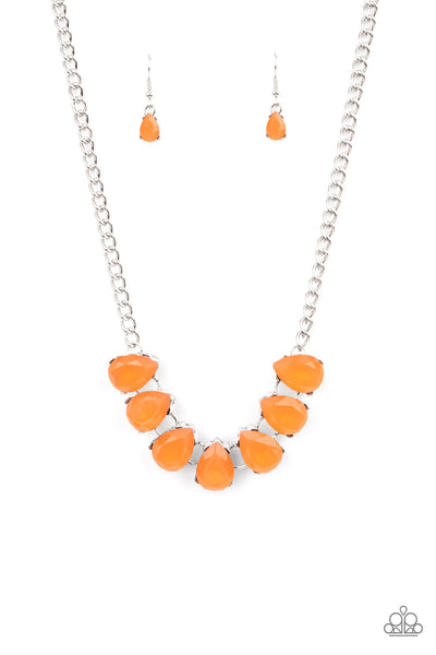 Paparazzi Above The Clouds Orange Necklace