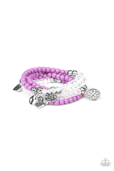 Paparazzi Colorfully Cupid - Purple Bracelet