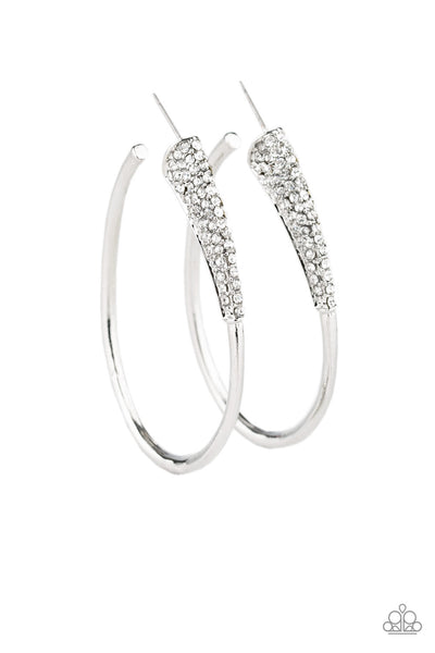 Paparazzi Winter Ice Earrings White