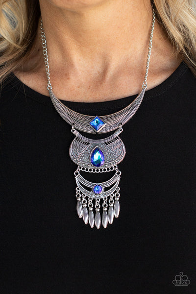 Paparazzi Lunar Enchantment - Blue UV Shimmer Necklace