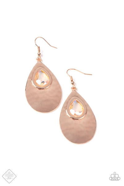 Paparazzi Tranquil Trove Rose Gold Earrings