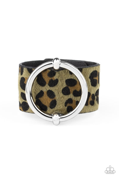 Paparazzi Asking FUR Trouble Green Bracelet