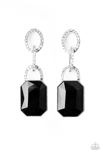 Paparazzi Superstar Status - Black Earrings