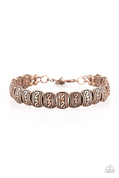 Paparazzi Montezuma Mountains - Copper Bracelet